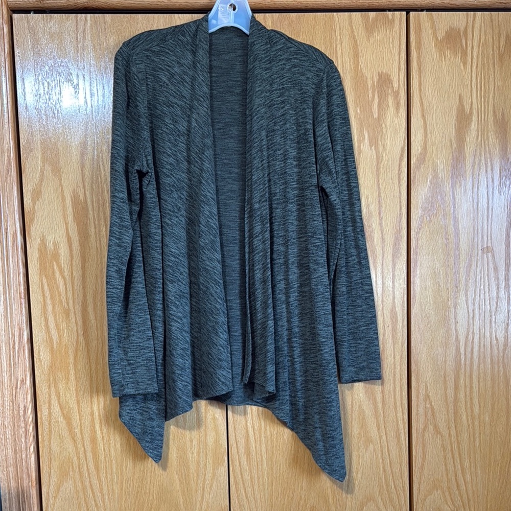 Cozy Olive Green Open Front Cardigan
